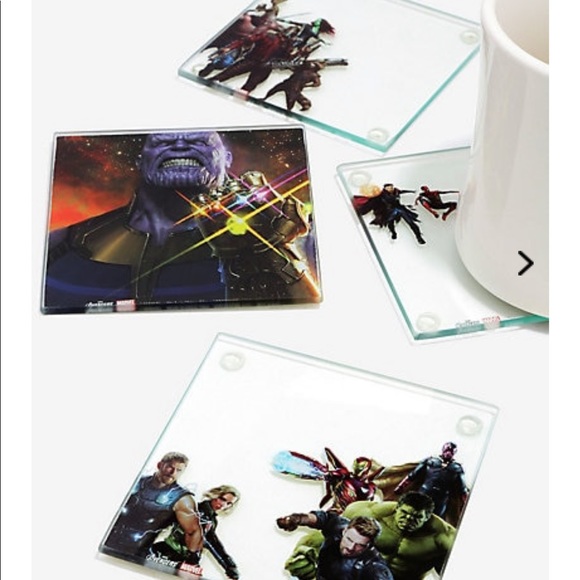 DONATED Marvel Avengers Infinity War Glass coasters - Picture 3 of 8